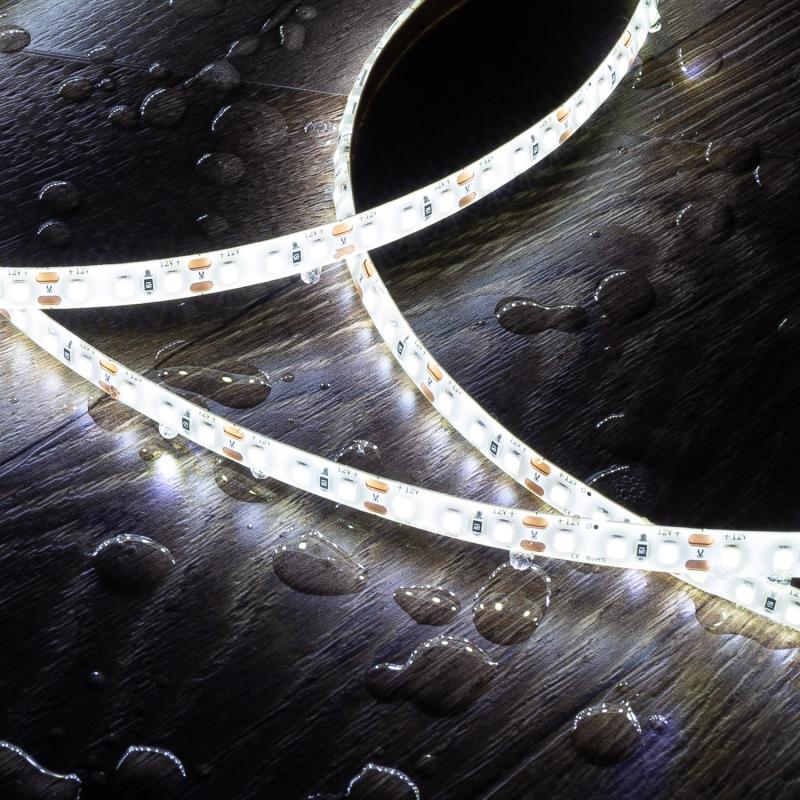 Tira LED 12V SMD 120 LED/m 5m 10W/m 1000lm/m Ancho 8mm Corte 2.5cm IP65