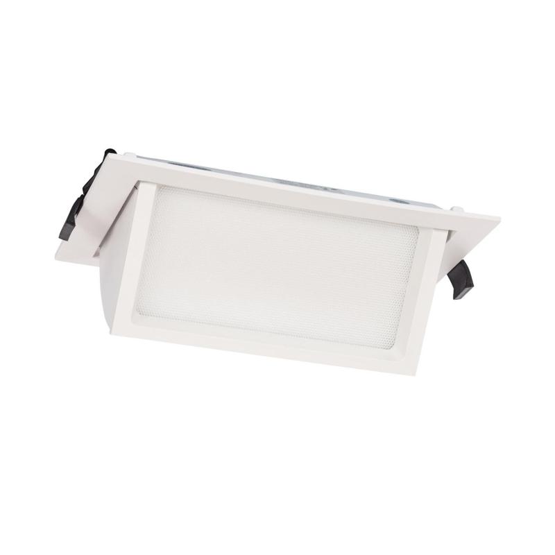 Downlight LED 38W Rectangular Direccionable Chip OSRAM 120 lm/W Corte 210x125 mm