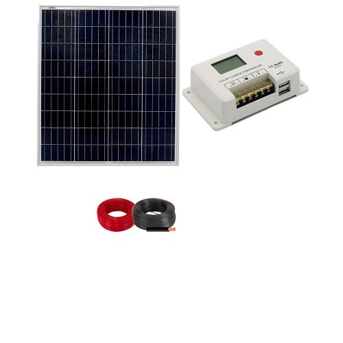 Kit Solar Portátil 75W Pequeño para Cabaña sin Batería Portátil