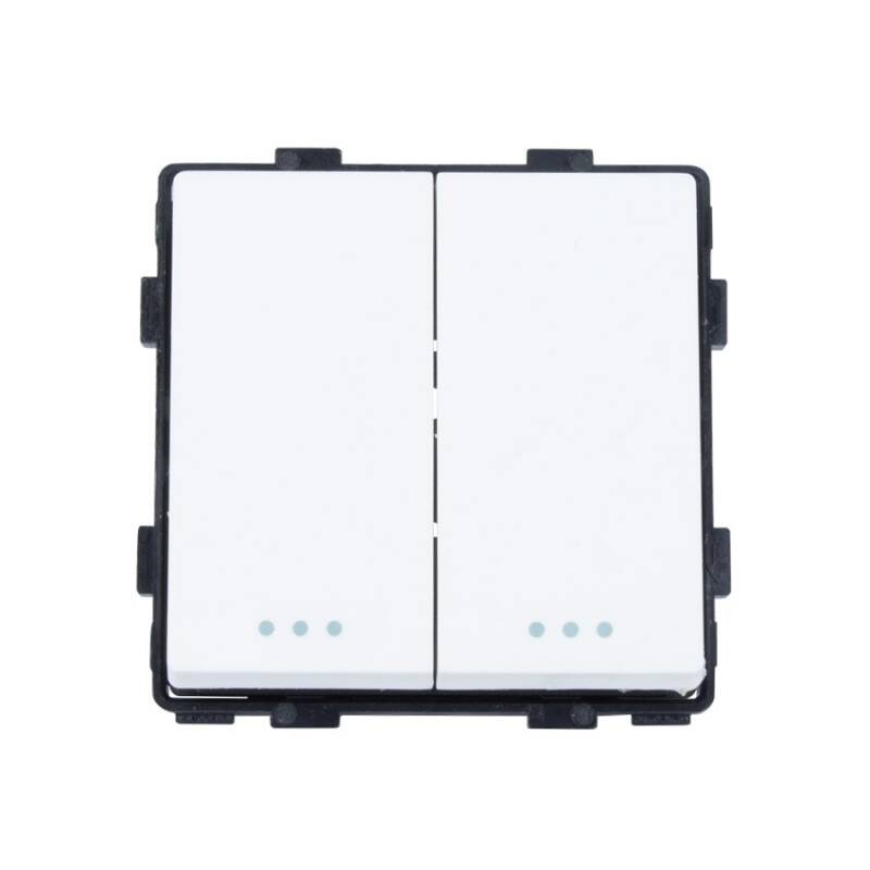 Interruptor Doble con Marco PC Modern