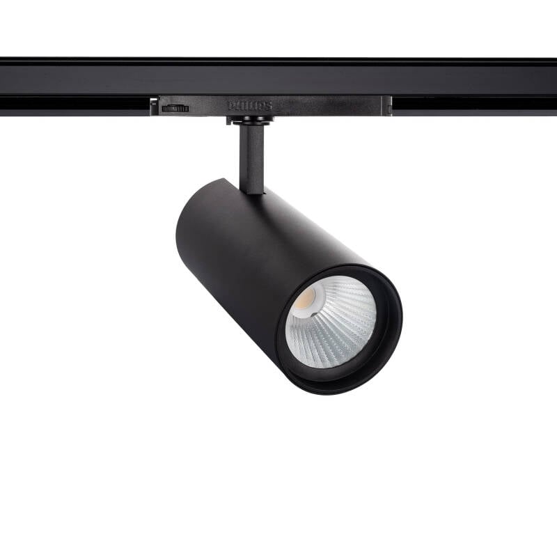Foco Carril LED Trifásico 30W d'Angelo PHILIPS Xitanium Negro