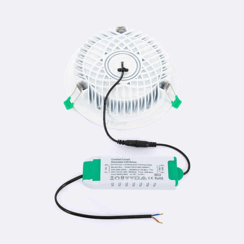 Downlight LED 30W Circular Regulable 130 lm/W Corte Ø 160 mm IP44