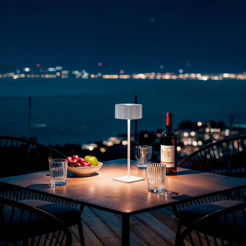 Lámpara de Mesa LED Portátil para Exterior con Batería USB Recargable Cesc