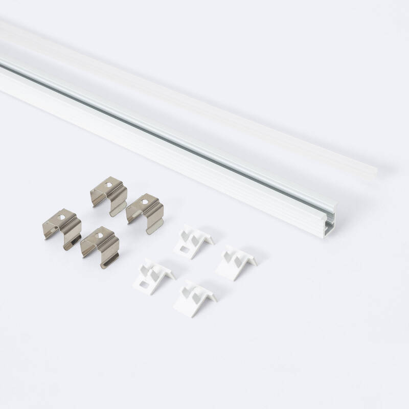 Perfil Aluminio Empotrable 2m para Tira LED hasta 6 mm