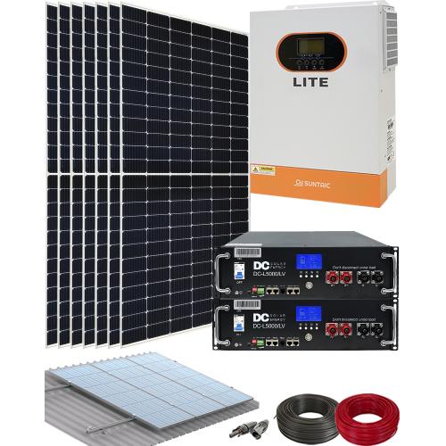 Kit Solar para Casa de Campo Suntaic 5500W 48V con Batería de Litio