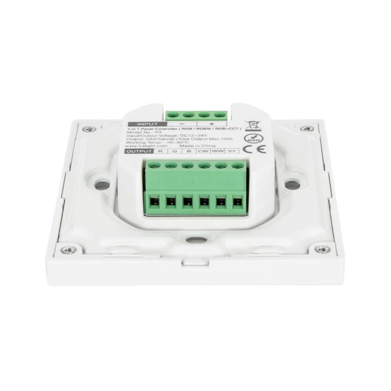 Controlador Regulador Pared Táctil LED RGB/RGBW/RGB+CCT 12/24V DC RF MiBoxer P3