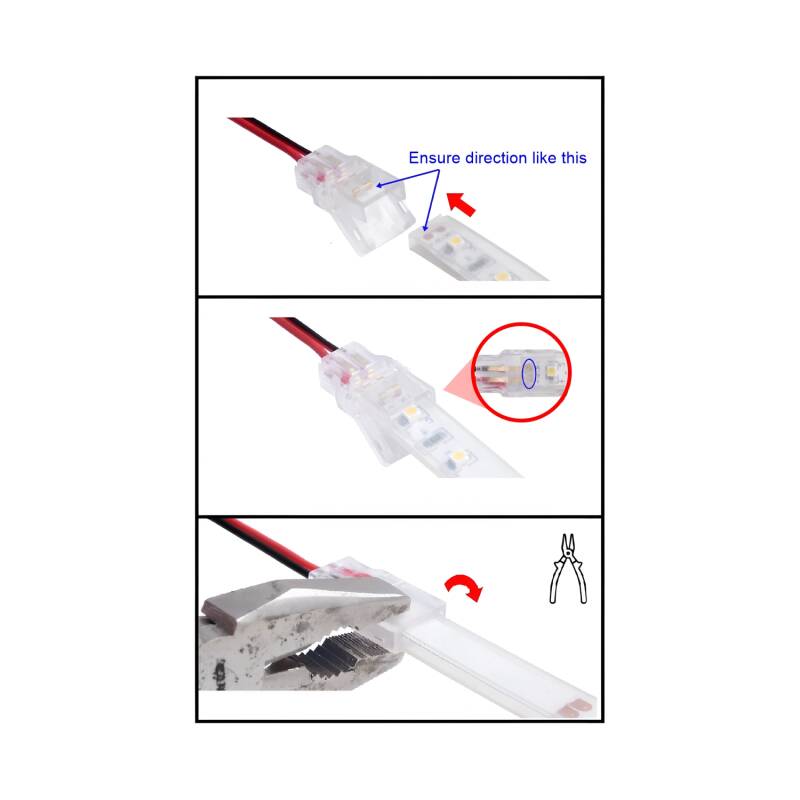Conector Hipopótamo con Cable para Tira LED 12/24V DC IP65