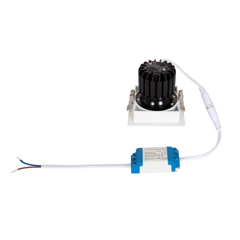Foco Downlight LED 7W COB Direccionable 360º Cuadrado Corte 82x82 mm CRI90 Expert Color No Flicker