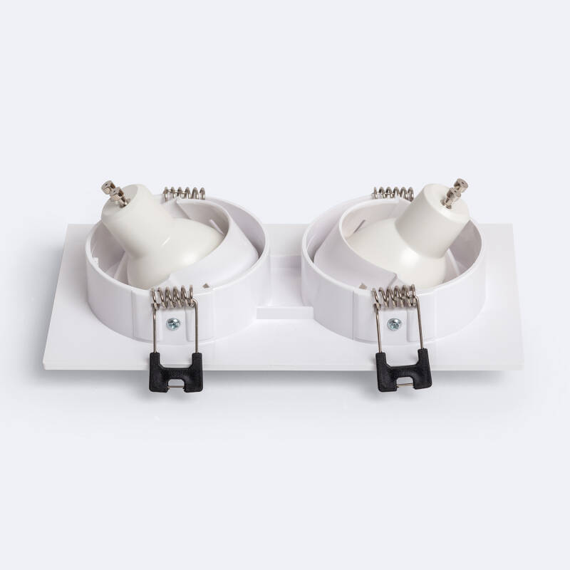Foco Downlight Cuadrado Basculante GU10 6W Corte 75x150 mm PC
