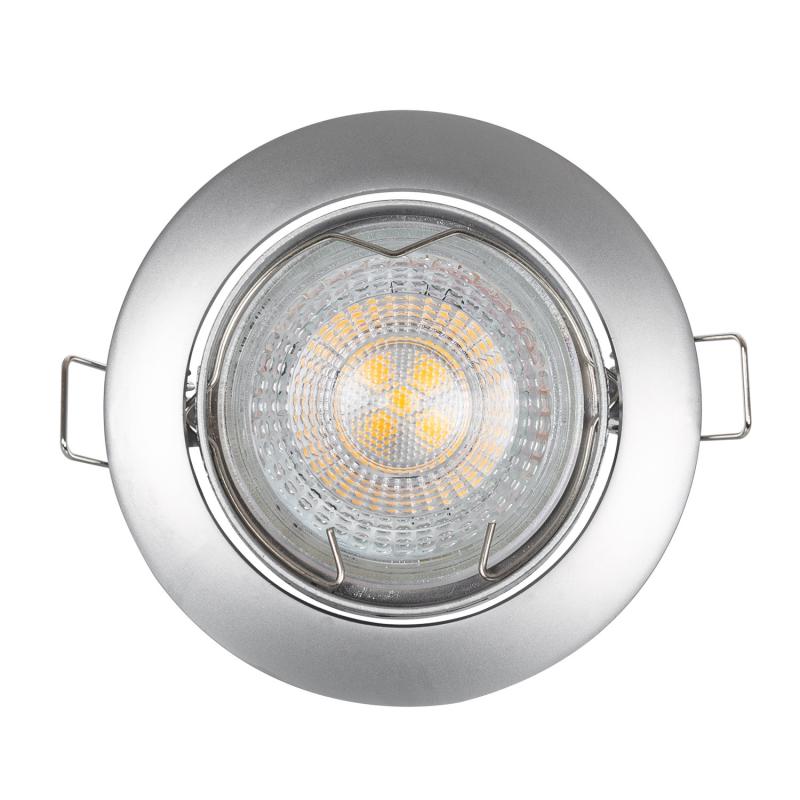 Aro Downlight Circular Basculante para Bombilla LED GU10 / GU5.3 Corte Ø 72 mm