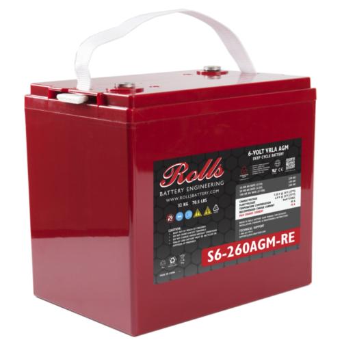Batería Solar AGM 260Ah 6V Rolls