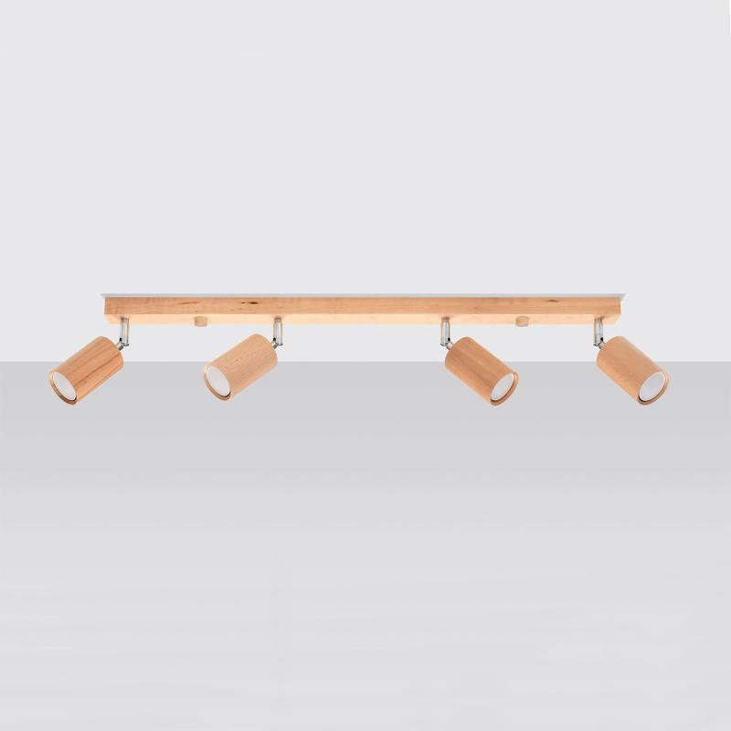 Aplique de Techo Berg 4 Madera SOLLUX