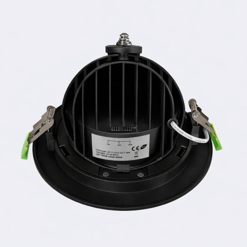 Downlight LED Circular Direccionable Chip OSRAM LIFUD Corte Ø 200 mm Negro