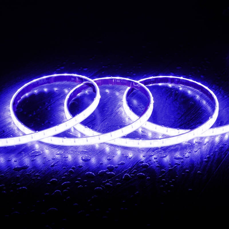 Tira LED RGB 220V SMD 60 LED/m 15W/m SILICONE FLEX Ancho 12mm Corte 100cm IP67 con Mando a Medida