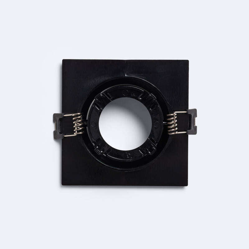 Aro Downlight Cuadrado Cónico Basculante para Bombilla LED GU10 / GU5.3 Corte Ø 75 mm