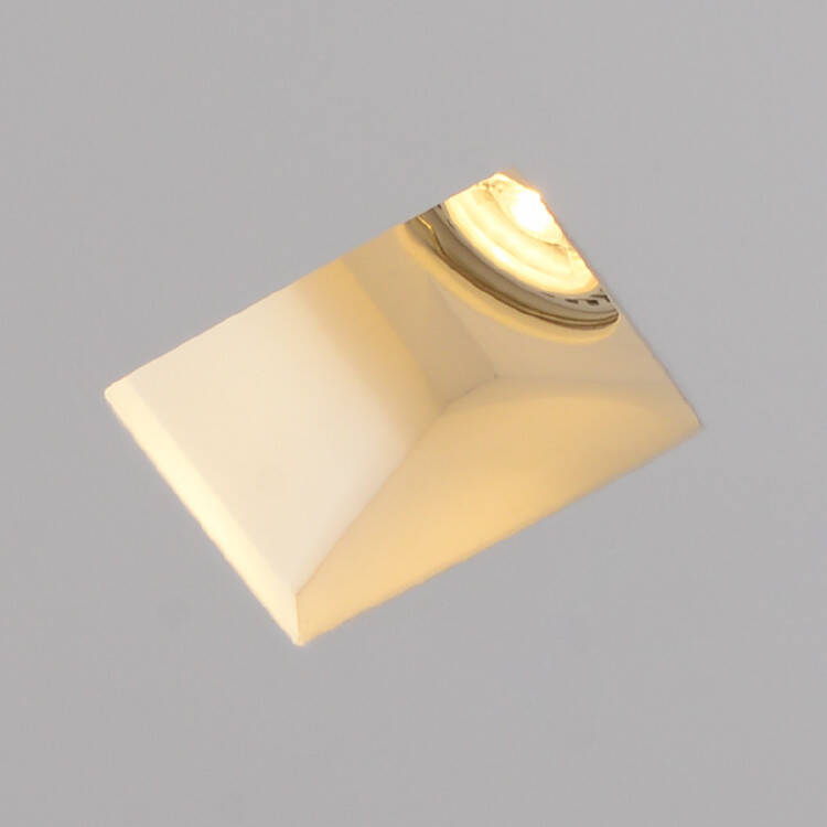 Aro Downlight Integración Escayola/Pladur Cuadrado Accent para Bombilla LED GU10 / GU5.3  Corte 123x123 mm UGR17