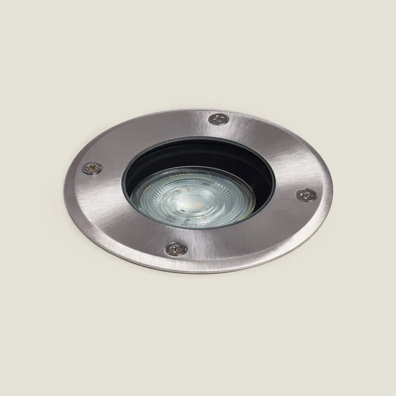 Foco Exterior Empotrable Suelo Circular Inox GU10 Cenit