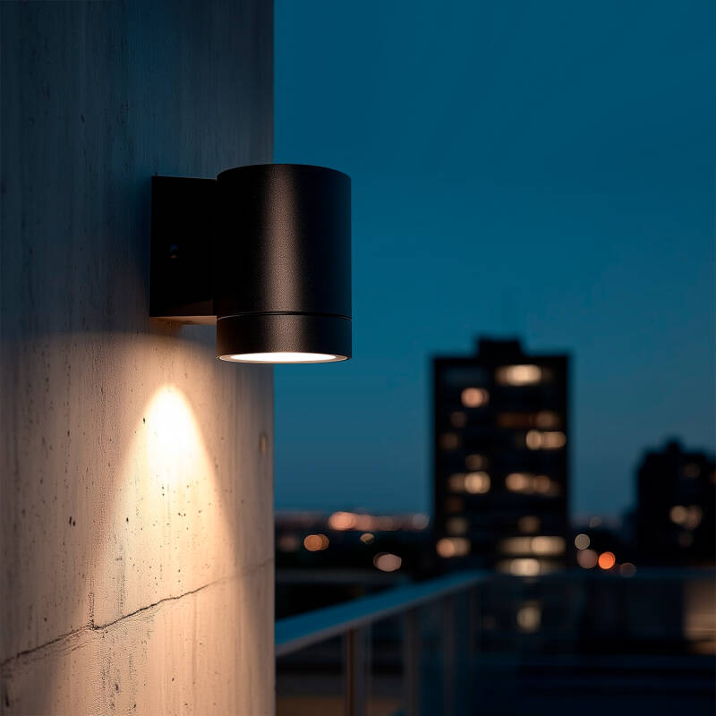 Aplique de Pared Exterior Aluminio Negro Oakham