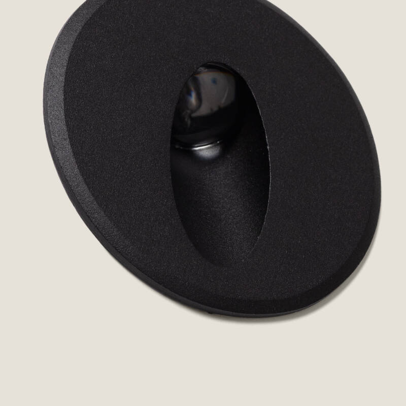 Baliza Exterior LED 3W Empotrable Pared Circular Oval Adam