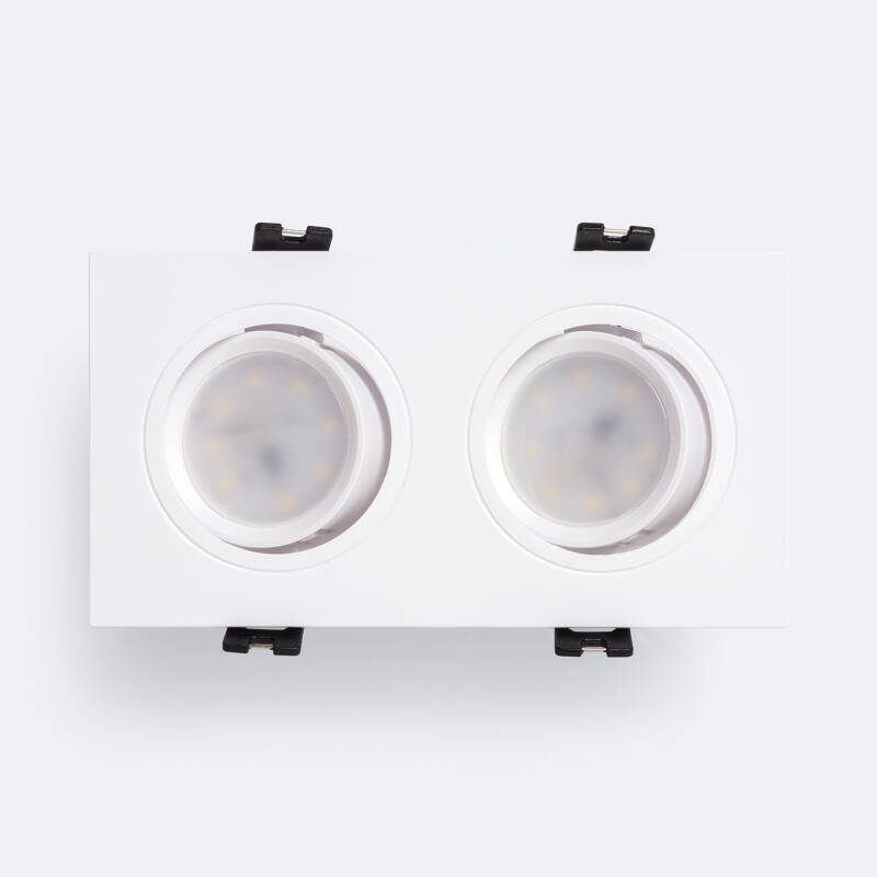 Foco Downlight Cuadrado Basculante GU10 6W Corte 75x150 mm PC