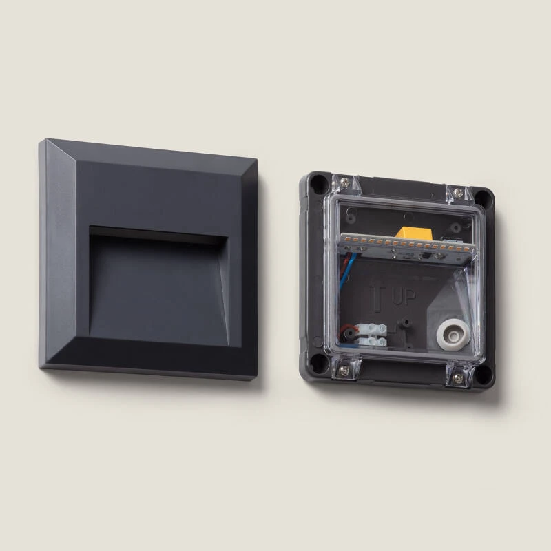Baliza Exterior LED Superficie Pared Cuadrado  Edulis