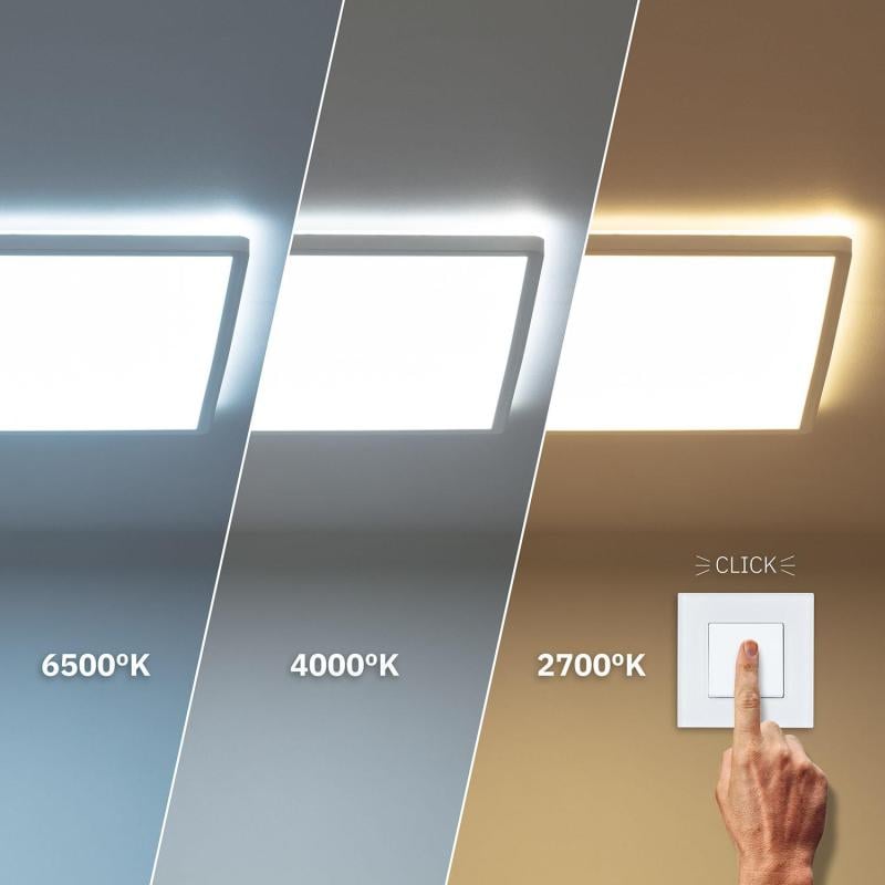 Plafón LED 24W Cuadrado SwitchCCT Seleccionable 420x420 mm Doble Cara