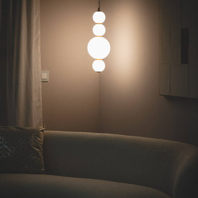 Lámpara Colgante LED 9W Metal y Cristal Slim Atira