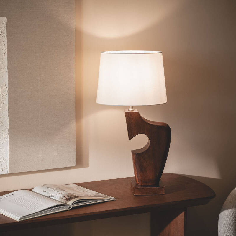 Lámpara de Mesa Madera Hunar IV ILUZZIA
