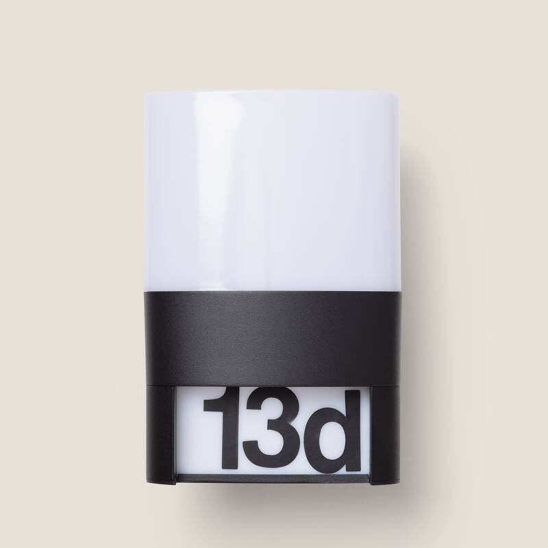 Aplique de Pared Exterior LED 10W Aluminio para Numeración de Vivienda Mulham