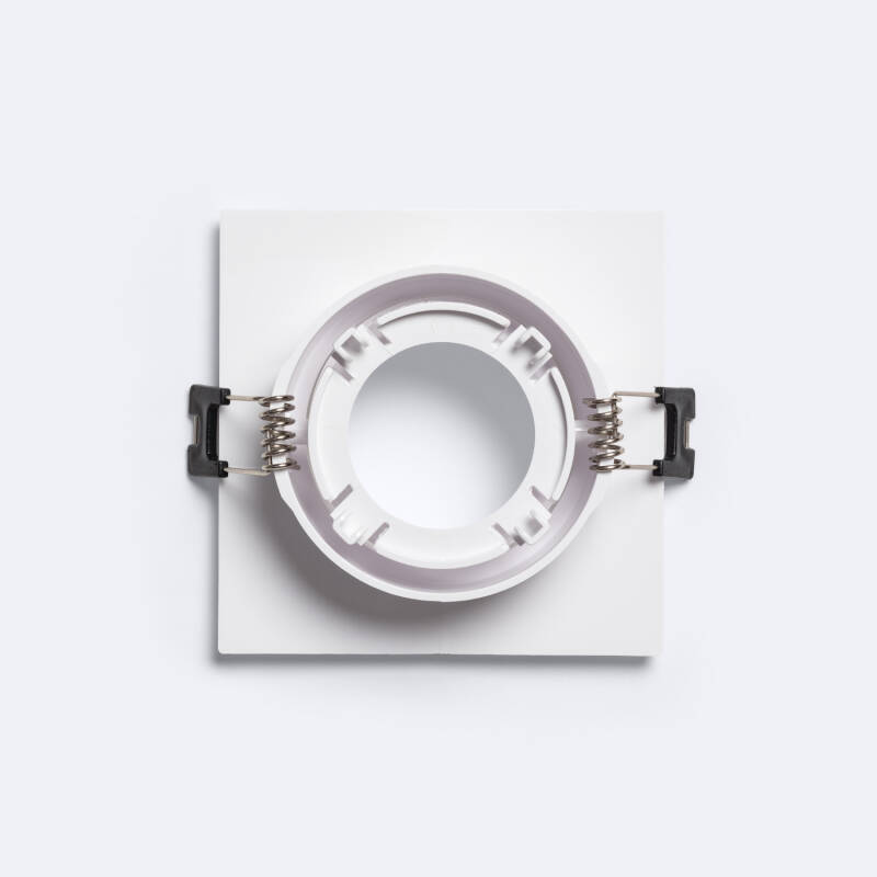 Aro Downlight Cuadrado Cónico Basculante para Bombilla LED GU10 / GU5.3 Corte Ø 75 mm