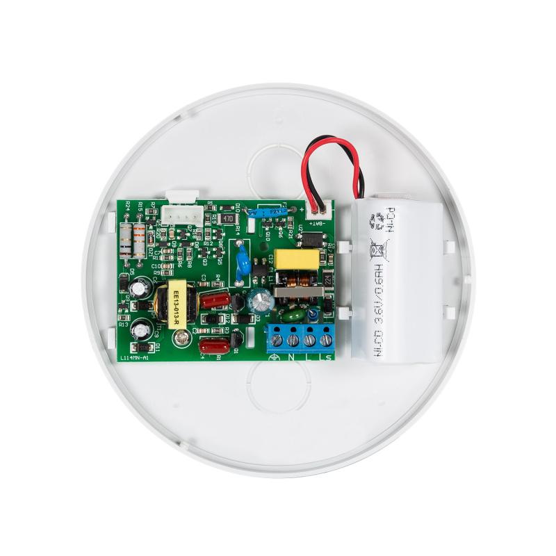 Luz Emergencia LED Superficie 120lm Permanente/No Permanente Circular