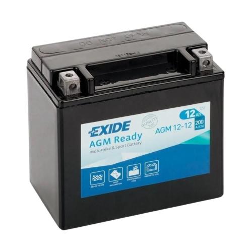 Batería Moto 12V 12Ah 200A AGM Ready Exide AGM12-12