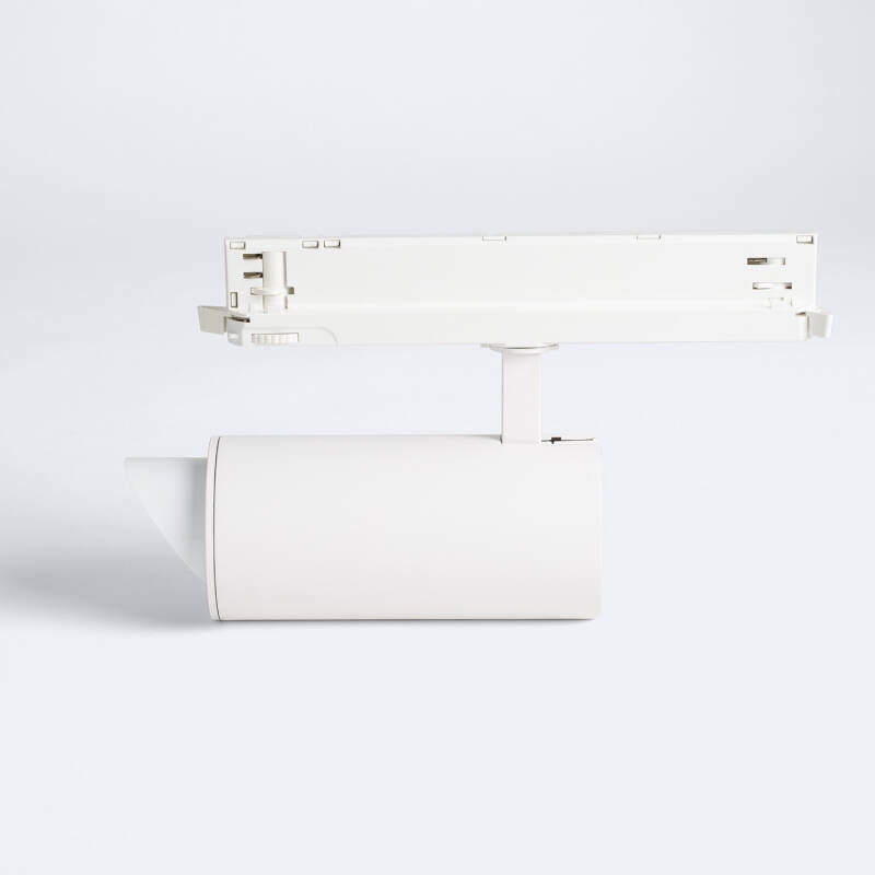 Foco Carril LED Trifásico 30W Fasano Cilindro Bisel CCT Seleccionable Regulable DALI Blanco