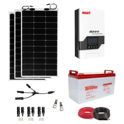 Paneles Solares Flexibles 500W con Batería AGM 150Ah