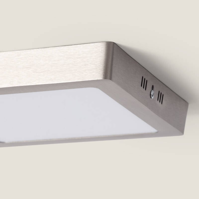 Plafón LED 18W Cuadrado Metal 225x225 mm Silver