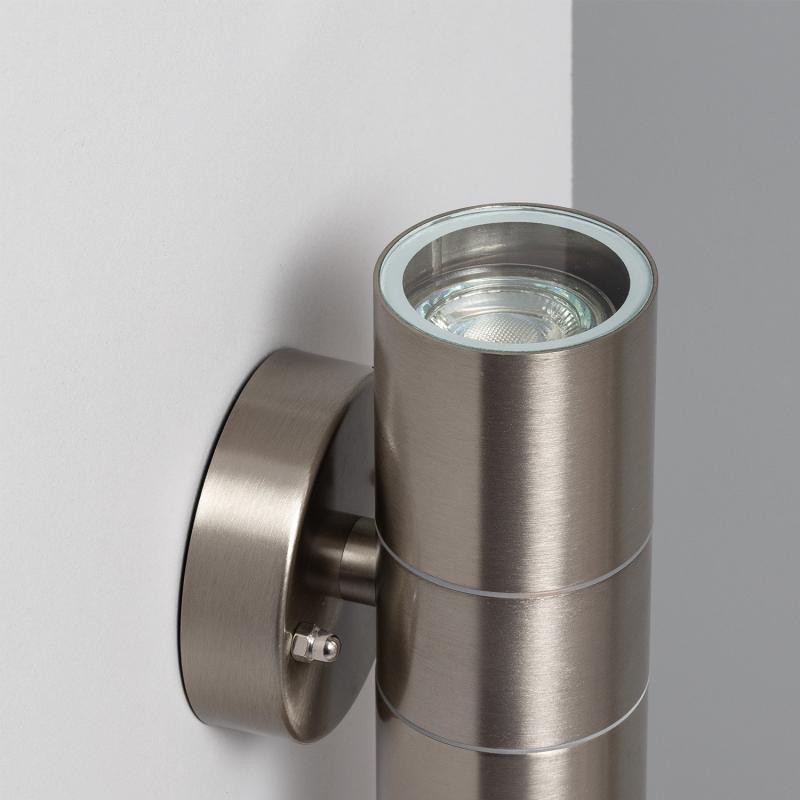 Aplique de Pared Exterior Acero Inoxidable Iluminación Doble Cara Satin