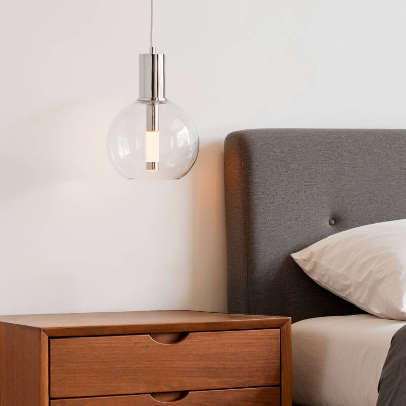Lámpara Colgante LED 5W Metal y Cristal Ludvika