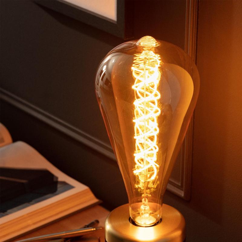 Bombilla Filamento LED E27 8W 800 lm ST115 Ámbar