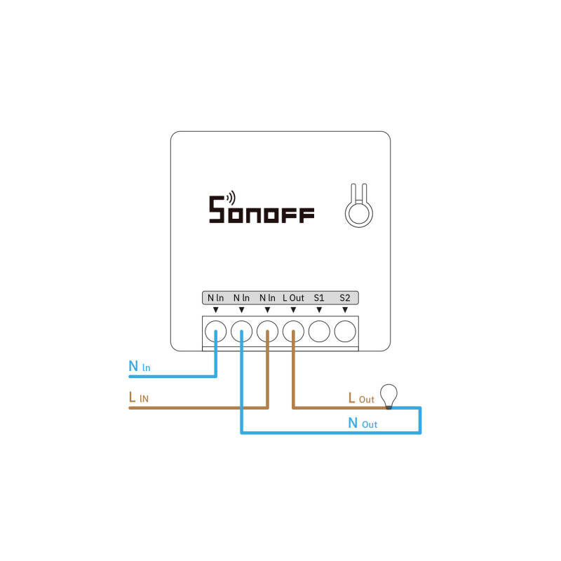 Interruptor WiFi Compatible con Interruptor Convencional SONOFF Mini R2 10A