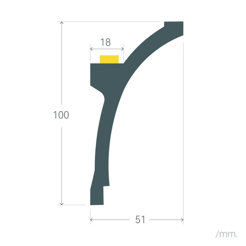 Moldura para Tira LED 2m Flame