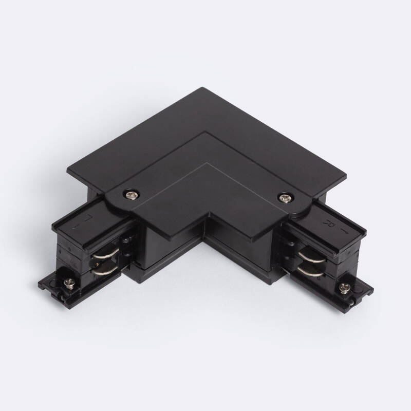 Conector 'Left Side' Tipo L para Carril Trifásico Empotrable Aluminio