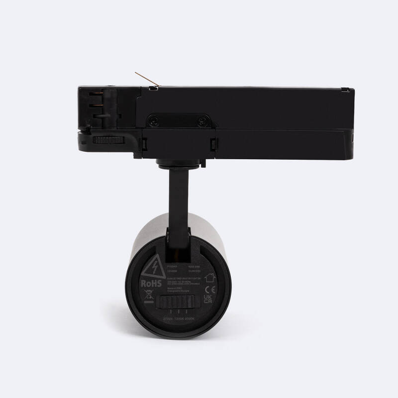 Foco Carril LED Trifásico 20W Fasano Regulable Negro