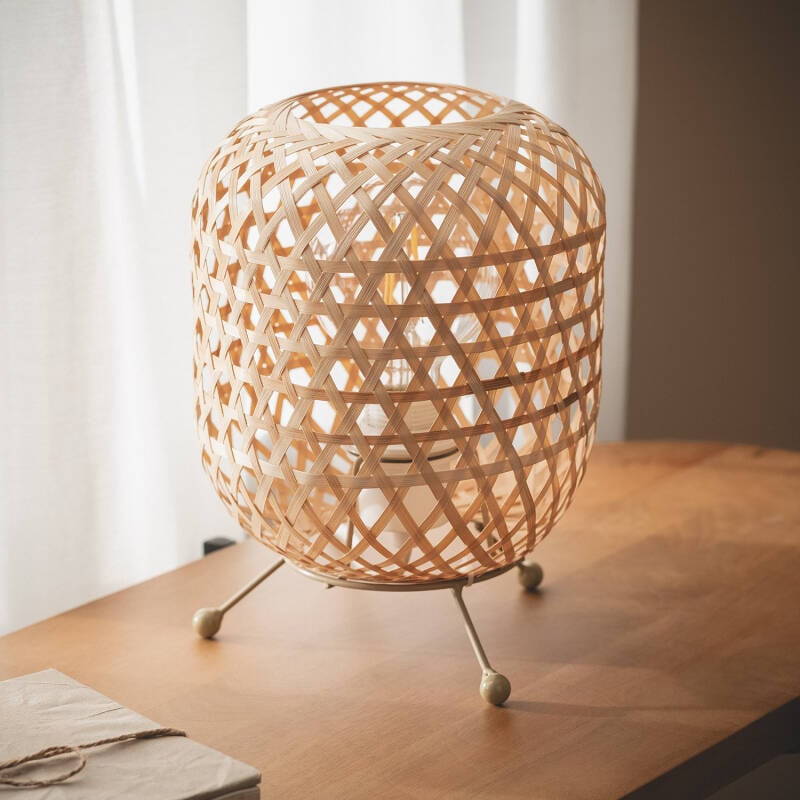 Lámpara de Mesa Bambú Chia