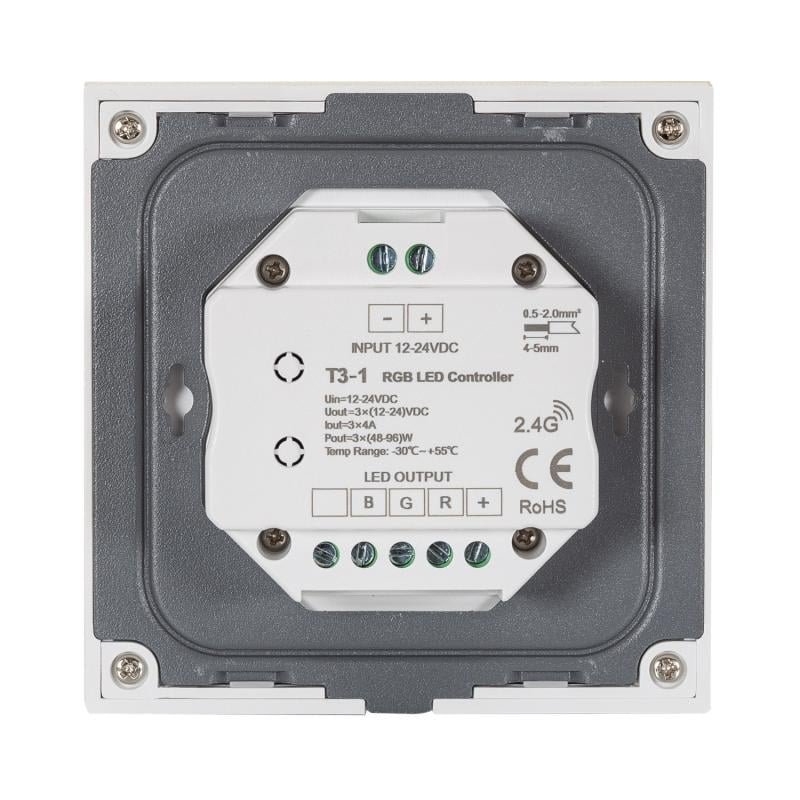 Controlador Tira LED RGB 12-24V Empotrable Táctil SKYDANCE T3-1 Compatible con Mando RF