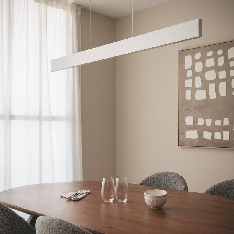 Lámpara Colgante Lineal Aluminio LED 120cm 30W CCT Seleccionable Wanda