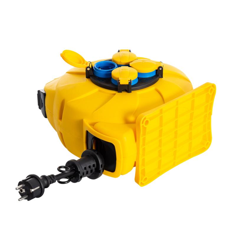 Carrete de Cable Rebobinado Automático 15m IP44