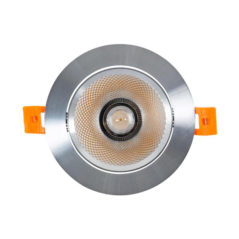 Foco Downlight LED 15W Circular COB CRI90 Corte Ø 90 mm Silver