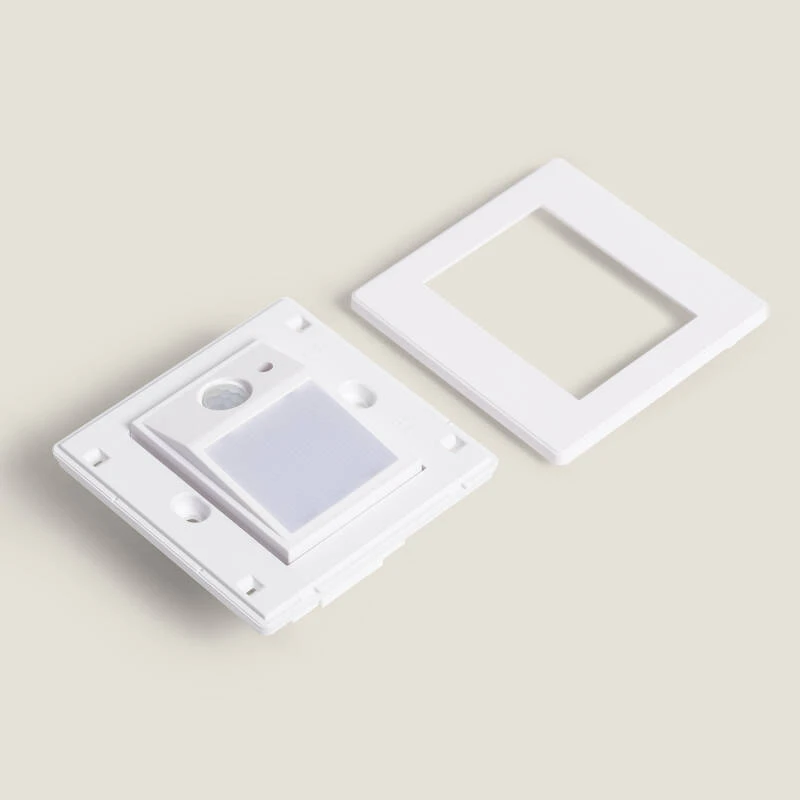 Baliza de Pared LED Empotrable con Sensor PIR y Crepuscular Olite para Caja Universal