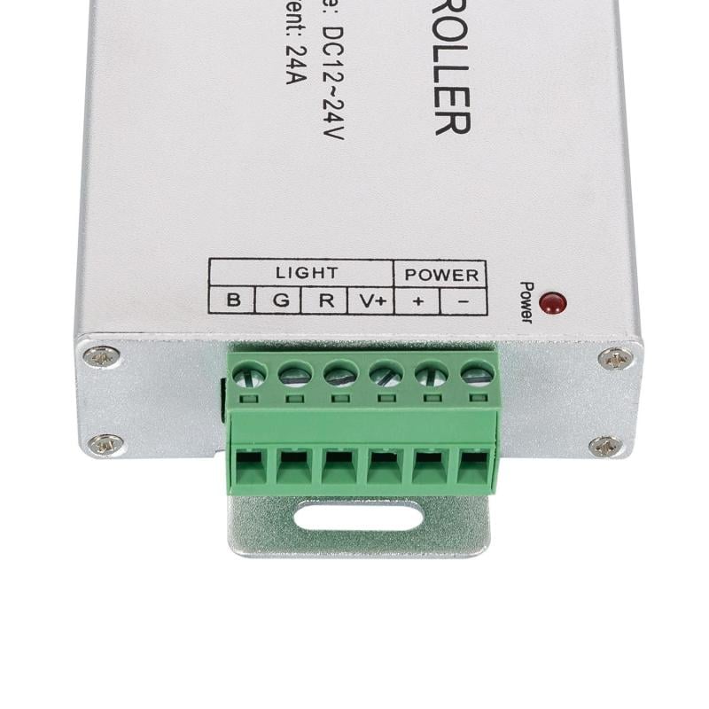 Controlador Regulador Tira LED RGB 12/24V DC con Mando RF 24A High Power