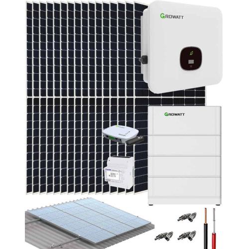 Kit Solares de Tipo Híbrido Trifásico 10000W 52000Whdia Growatt